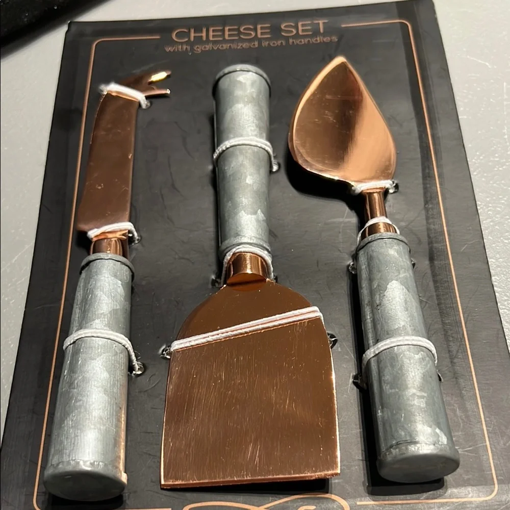 Cheese Knives Set With Galvanized Iron Handles